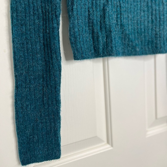 NWT Happily Grey Alpaca Blend Ribbed Turtleneck Sweater S - Picture 5 of 10